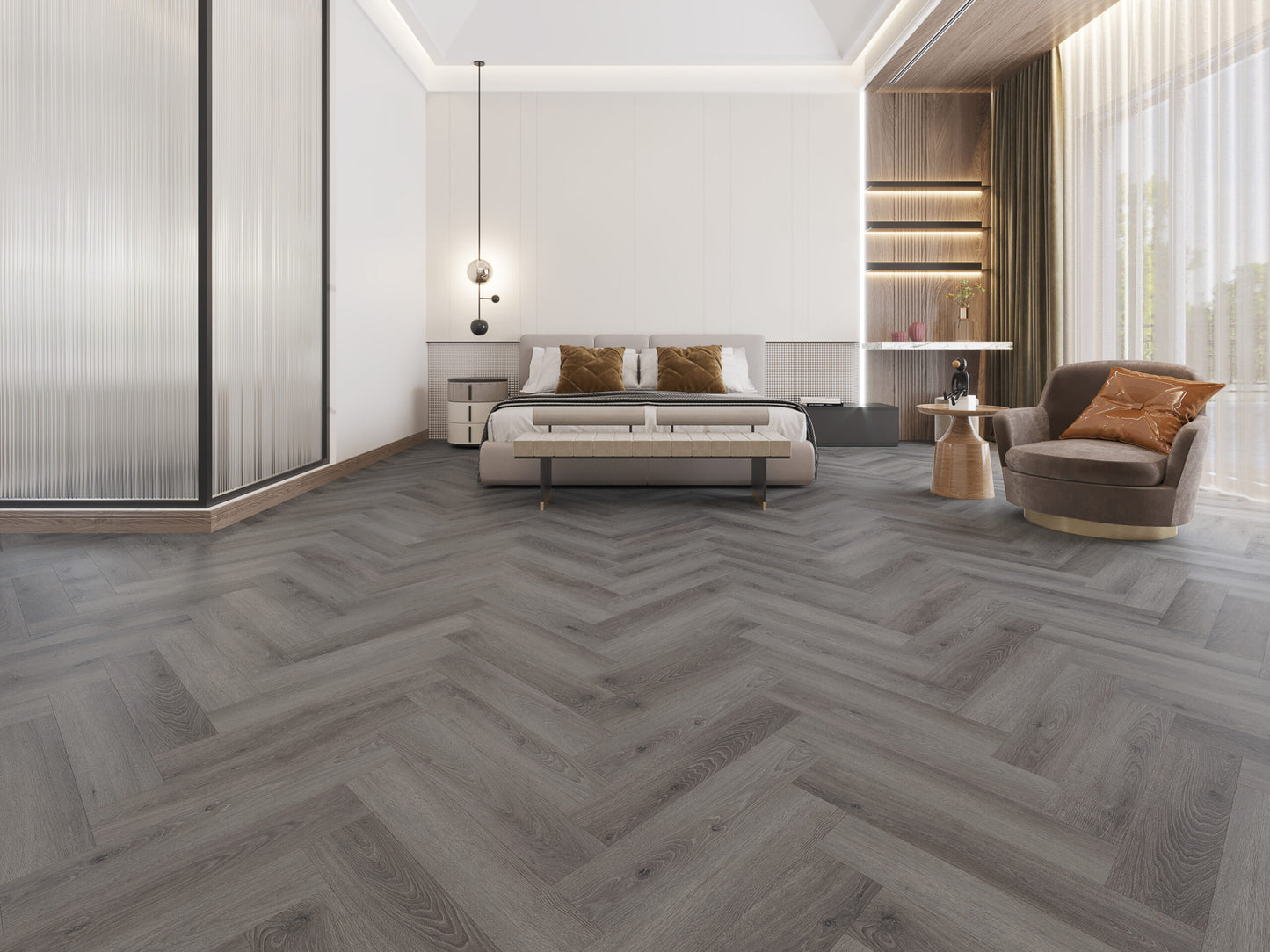 HICKORY GREY DRYBACK HERRINGBONE