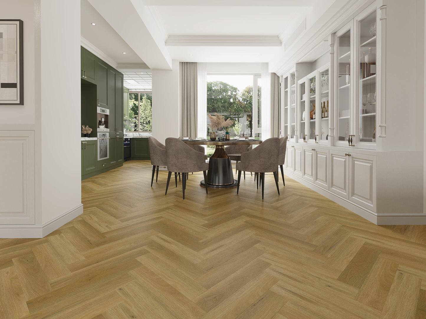 NATURAL OAK DRYBACK HERRINGBONE