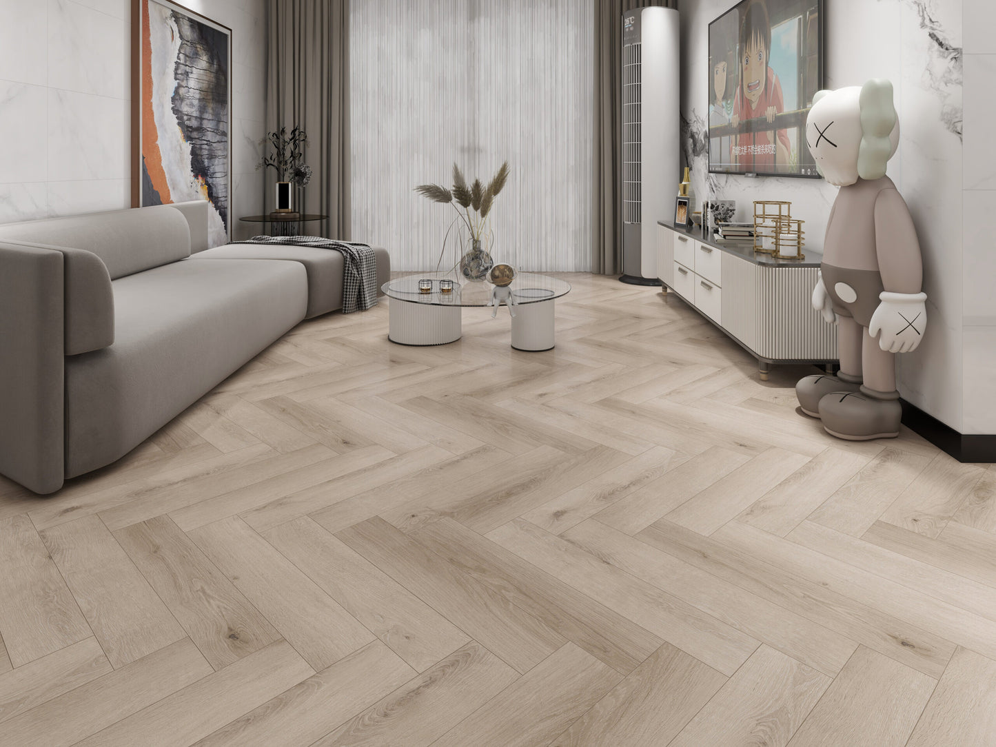 VICTORIA OAK DRYBACK HERRINGBONE